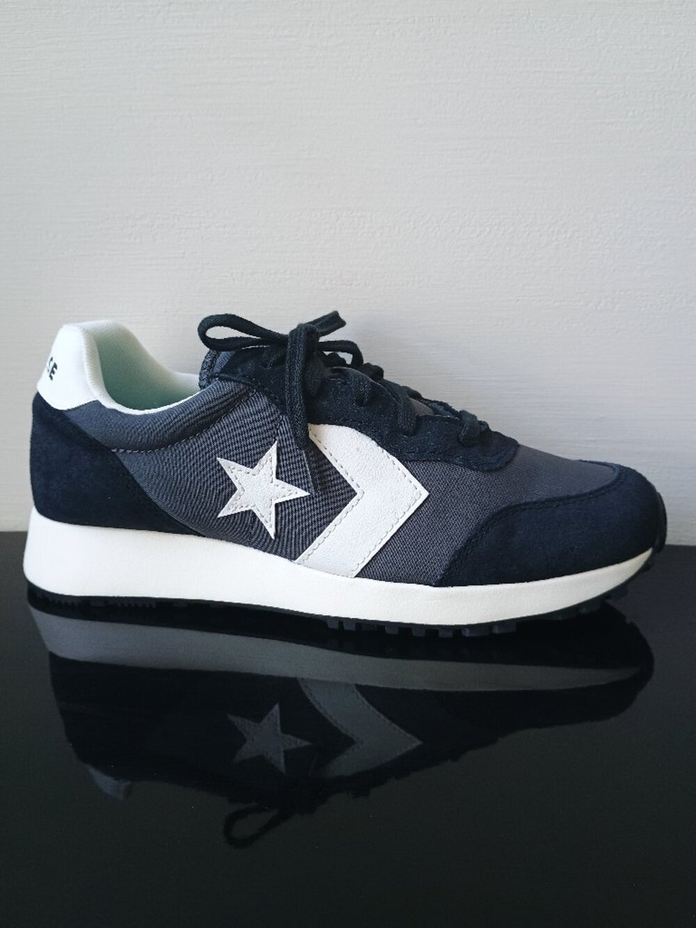 Converse Men's Omega Lightweight Trainer Sneaker in Durable Black / Dark Matter